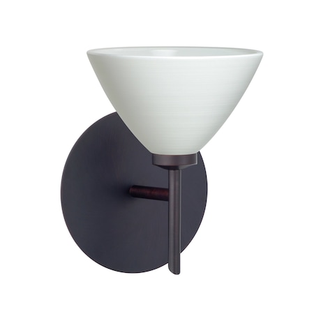 Besa Lighting Domi Mini Sconce, Chalk, Bronze Finish, 1x5W LED 1SW-1743KR-LED-BR